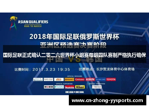 国际足联正式确认二零二六世界杯小组赛每组四队赛制严格执行确保