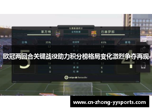 欧冠两回合关键战役助力积分榜格局变化激烈争夺再现